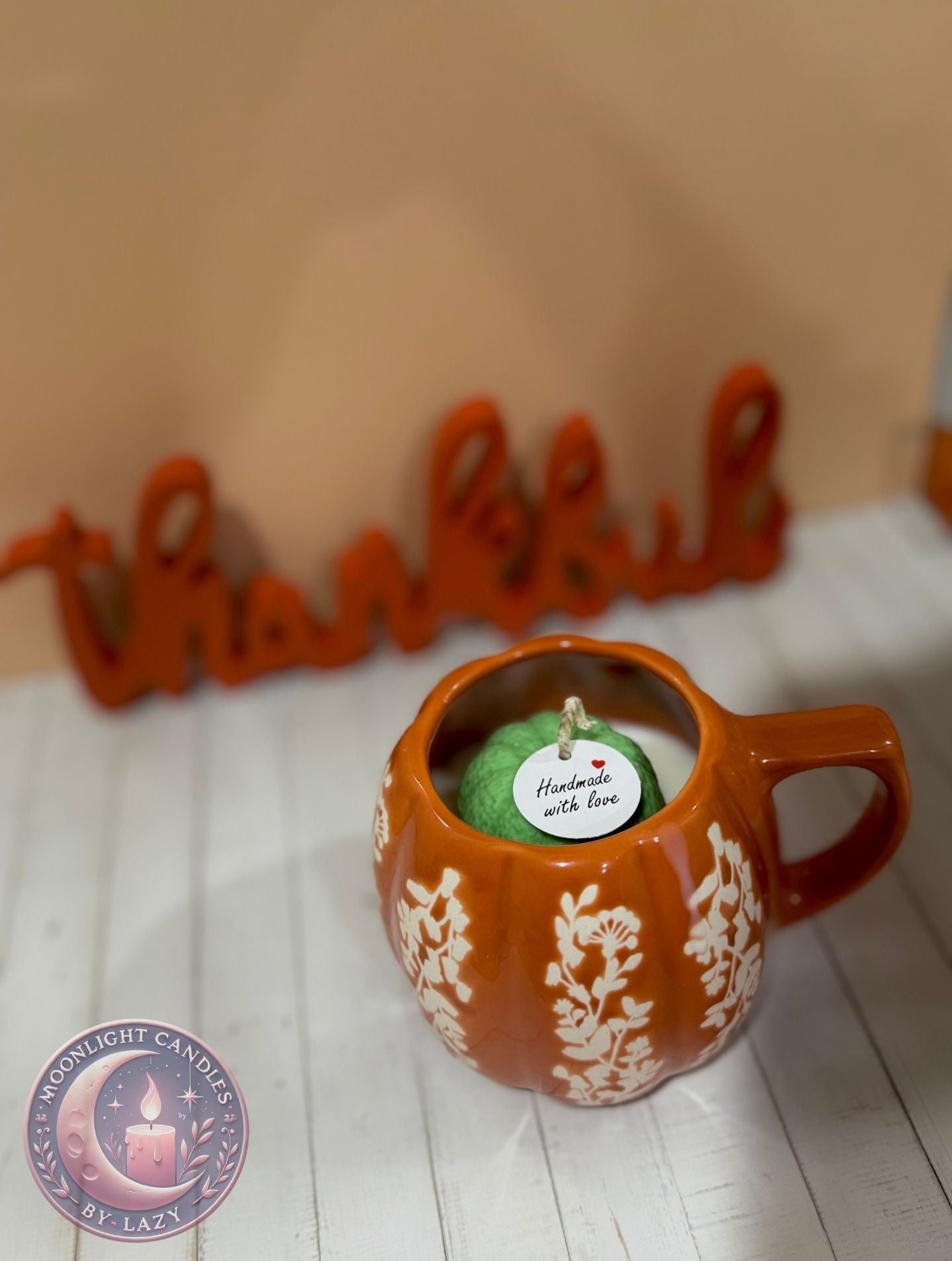 CALABAZA VERDE EN TAZA OTOÑAL