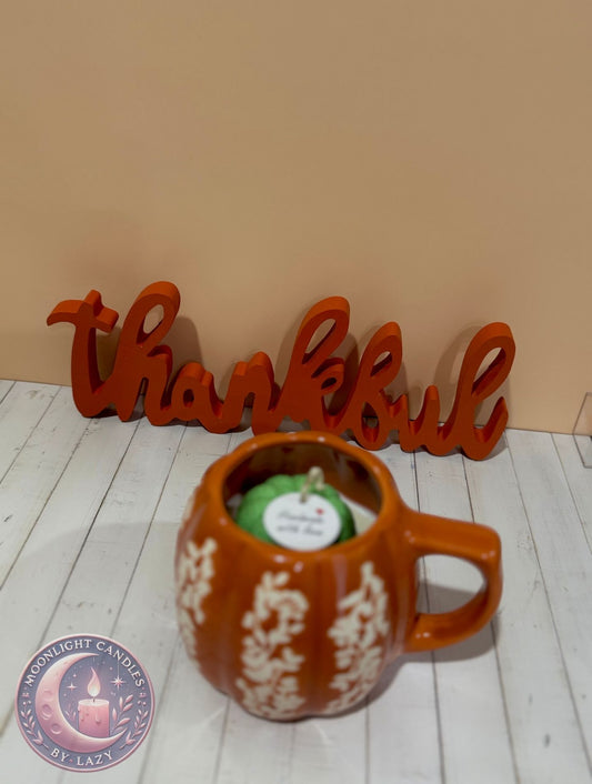 CALABAZA VERDE EN TAZA OTOÑAL